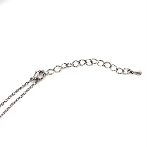 Swarovski Crystals Gumdrop Aurora Borealis Silver Necklace-N8266 - Picture 6 of 7